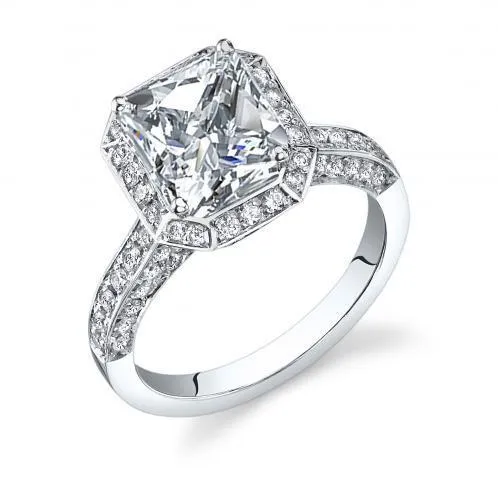 GB Rings Princess Halo Natural Earth Mined Diamond Engagement Ring 333 Carats GB Rings Princess Halo Natural Earth Mined Diamond Engagement Ring 333 Carats
