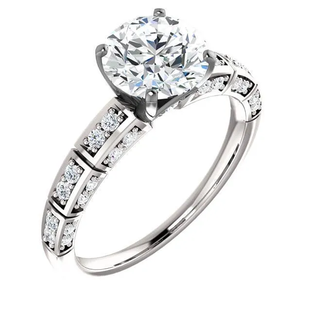 GB Rings Round Natural Earth Mined Diamond Engagement Ring 181 Carats Jewelry New White Gold 14K GB Rings Round Natural Earth Mined Diamond Engagement Ring 181 Carats Jewelry New White Gold 14K