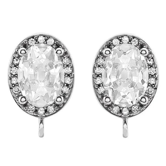 Halo Stud 1150 Ct Gold Natural Diamond Earrings Oval Old Miner HarryChadEntcom Earrings