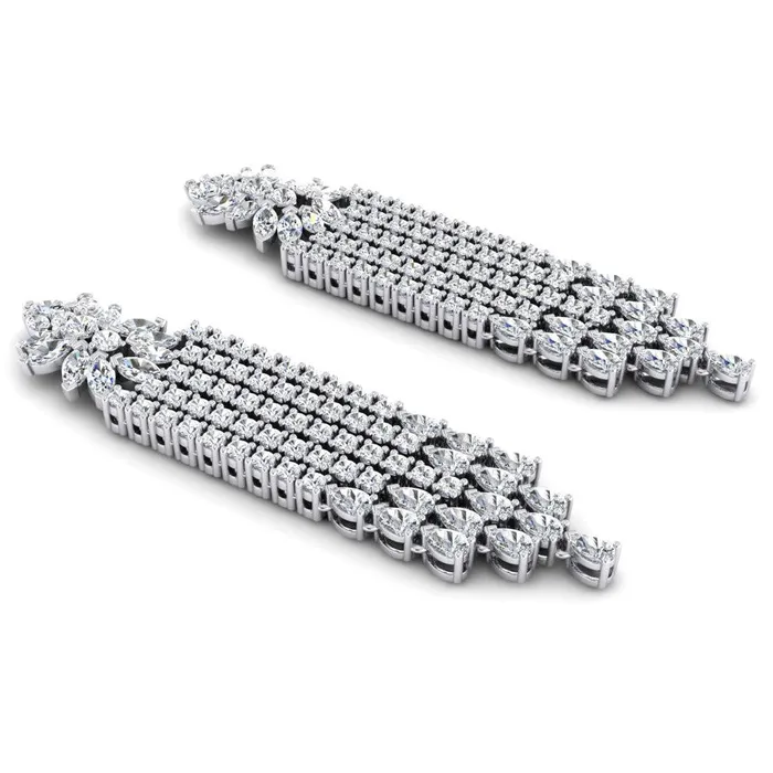 HarryChadEntcom Earrings 25 Inches Earth Mined Diamond Chandelier Earrings HarryChadEntcom Earrings 25 Inches Earth Mined Diamond Chandelier Earrings