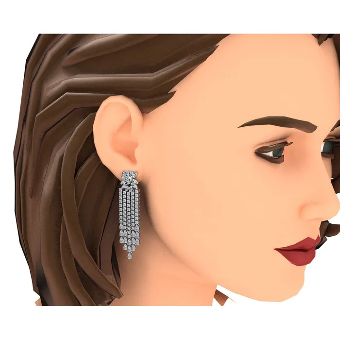 HarryChadEntcom Earrings 25 Inches Earth Mined Diamond Chandelier Earrings HarryChadEntcom Earrings 25 Inches Earth Mined Diamond Chandelier Earrings