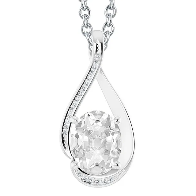 HarryChadEntcom Necklaces Ladies Jewelry Round Oval Old Miner Natural Earth Mined Diamond Pendant Slide 5 Carats HarryChadEntcom Necklaces Ladies Jewelry Round Oval Old Miner Natural Earth Mined Diamond Pendant Slide 5 Carats