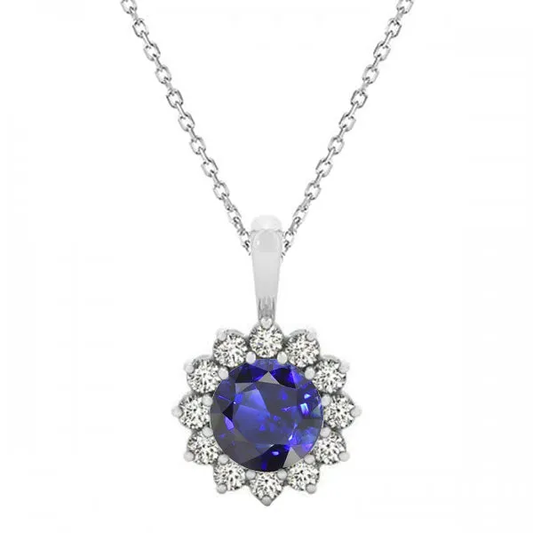HarryChadEntcom Necklaces Round Gemstone Natural Earth Mined Diamond Halo Pendant Flower Style 275 Carats HarryChadEntcom Necklaces Round Gemstone Natural Earth Mined Diamond Halo Pendant Flower Style 275 Carats