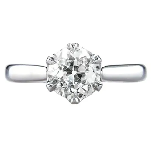HarryChadEntcom Rings 1 Carat Solitaire Round Prong Set Old Miner Natural Earth Mined Diamond Ring Jewelry HarryChadEntcom Rings 1 Carat Solitaire Round Prong Set Old Miner Natural Earth Mined Diamond Ring Jewelry