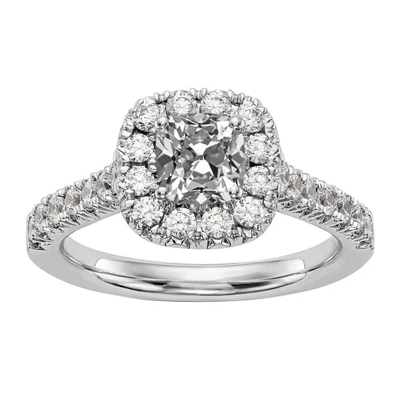 HarryChadEntcom Rings 5 Carats Gold Halo Wedding Ring Cushion Old Miner Natural Earth Mined Diamond 14K Gold HarryChadEntcom Rings 5 Carats Gold Halo Wedding Ring Cushion Old Miner Natural Earth Mined Diamond 14K Gold