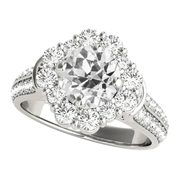 HarryChadEntcom Rings Halo Natural Earth Mined Diamond Jewelry Flower Style Gold Round Old Cut Ring 550 Carats HarryChadEntcom Rings Halo Natural Earth Mined Diamond Jewelry Flower Style Gold Round Old Cut Ring 550 Carats