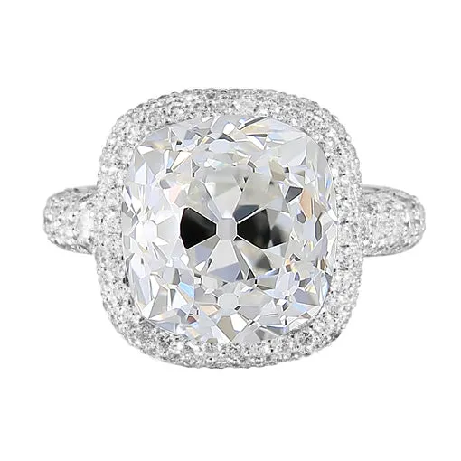 HarryChadEntcom Rings Large Cushion Old Miner Lab Grown Diamond Halo Wedding Ring 12 Carats Ladies Jewelry HarryChadEntcom Rings Large Cushion Old Miner Lab Grown Diamond Halo Wedding Ring 12 Carats Ladies Jewelry