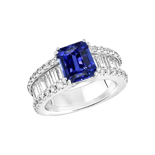 HarryChadEntcom Rings Natural Earth Mined Diamond Ring Blue Emerald Sapphire 350 Carats Channel Set Baguettes HarryChadEntcom Rings Natural Earth Mined Diamond Ring Blue Emerald Sapphire 350 Carats Channel Set Baguettes