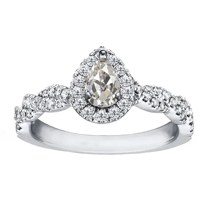 HarryChadEntcom Rings Pear Mined Diamond Halo Old Cut Anniversary Ring Infinity Shank 350 Carats HarryChadEntcom Rings Pear Mined Diamond Halo Old Cut Anniversary Ring Infinity Shank 350 Carats