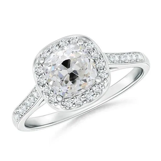 HarryChadEntcom Rings Real Natural Earth Mined Diamond Engagement Cathedral Setting Ring Cushion Cut Old Miner HarryChadEntcom Rings Real Natural Earth Mined Diamond Engagement Cathedral Setting Ring Cushion Cut Old Miner