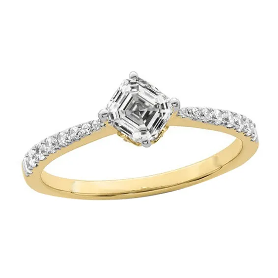 HarryChadEntcom Rings Round Asscher Natural Earth Mined Diamond Solitaire Ring Tapered Shank 325 Carats HarryChadEntcom Rings Round Asscher Natural Earth Mined Diamond Solitaire Ring Tapered Shank 325 Carats