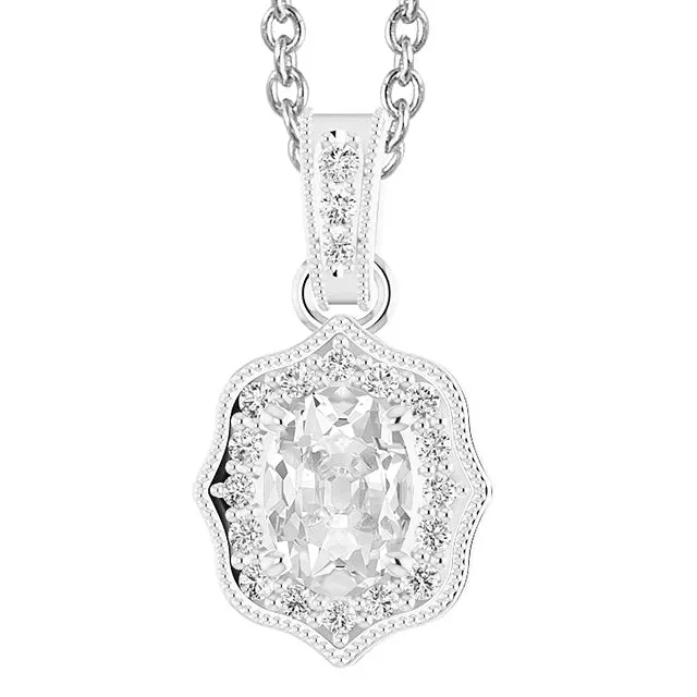 HarryChadEntcom Round Oval Old Miner Halo Real Natural Earth Mined Diamond Pendant 450 Carats White Gold 14K Necklaces HarryChadEntcom Round Oval Old Miner Halo Real Natural Earth Mined Diamond Pendant 450 Carats White Gold 14K Necklaces