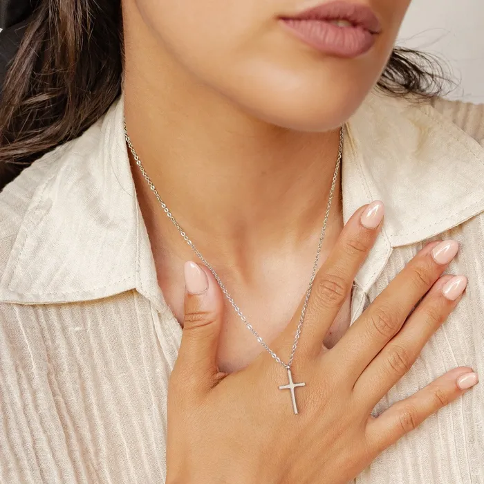 Hey Happiness Necklaces Cross Pendant Necklace Silver Hey Happiness Necklaces Cross Pendant Necklace Silver