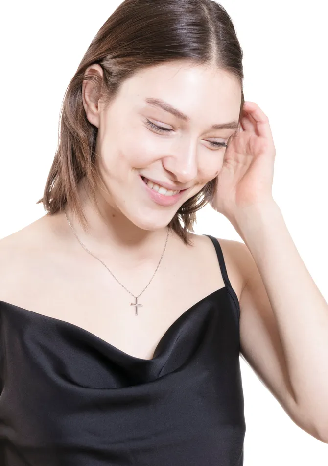Hey Happiness Necklaces Cross Pendant Necklace Silver Hey Happiness Necklaces Cross Pendant Necklace Silver