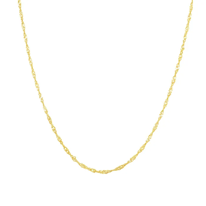Hey Happiness Necklaces Fine Singapore Chain Necklace Gold