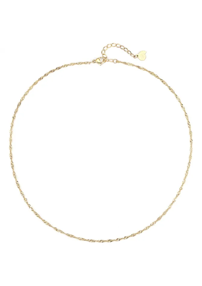 Hey Happiness Necklaces Fine Singapore Chain Necklace Gold