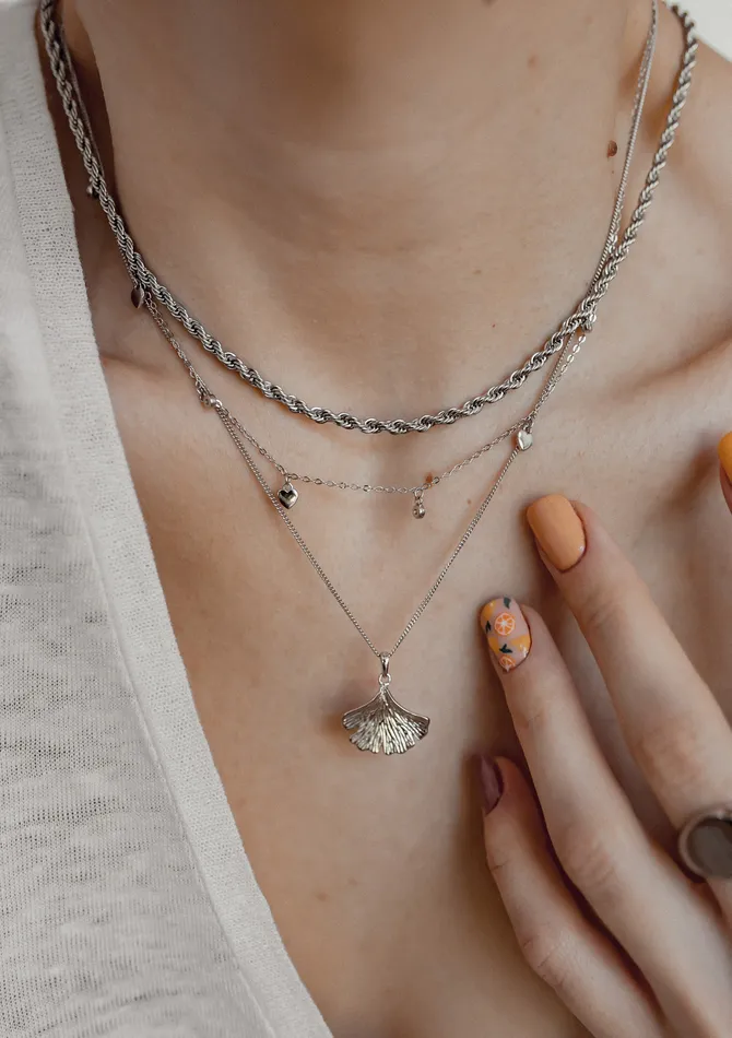 Hey Happiness Necklaces Fine Textured Chain Necklace Sterling Silver Hey Happiness Necklaces Fine Textured Chain Necklace Sterling Silver