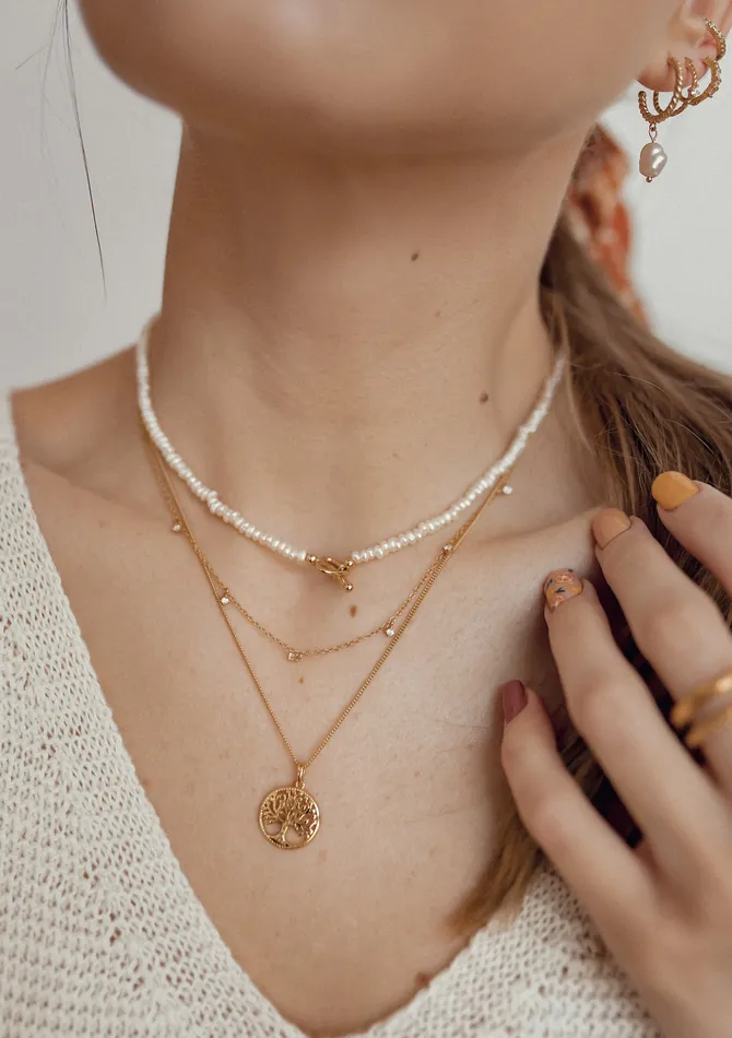Hey Happiness Necklaces Fine Textured Chain Necklace Sterling Silver Hey Happiness Necklaces Fine Textured Chain Necklace Sterling Silver