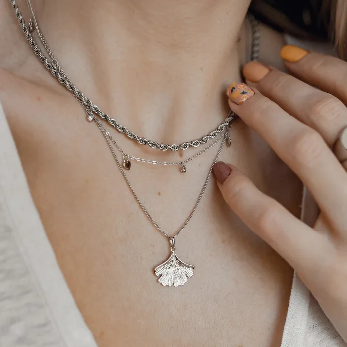 Hey Happiness Necklaces Fine Textured Chain Necklace Sterling Silver Hey Happiness Necklaces Fine Textured Chain Necklace Sterling Silver