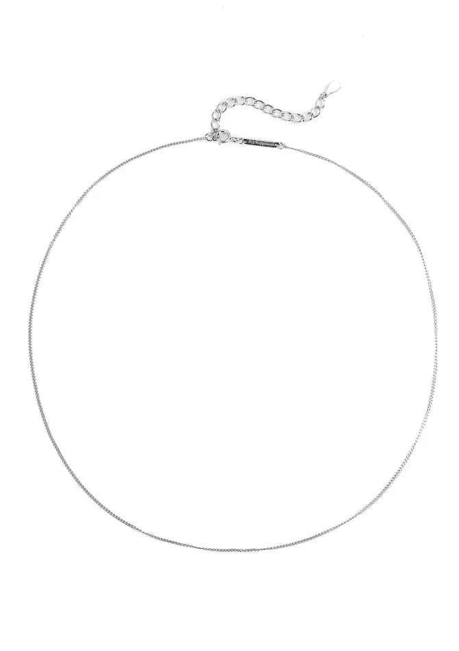 Hey Happiness Necklaces Fine Textured Chain Necklace Sterling Silver Hey Happiness Necklaces Fine Textured Chain Necklace Sterling Silver