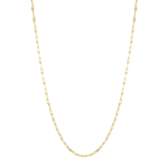 Hey Happiness Necklaces Flattened Rolo Chain Necklace Gold