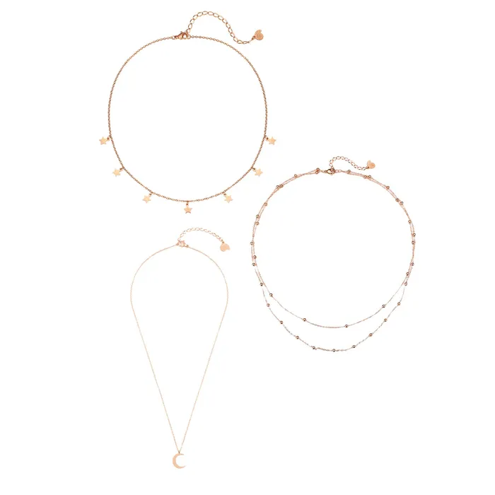 Hey Happiness Necklaces Multilayer Necklace Set Rose Gold Hey Happiness Necklaces Multilayer Necklace Set Rose Gold