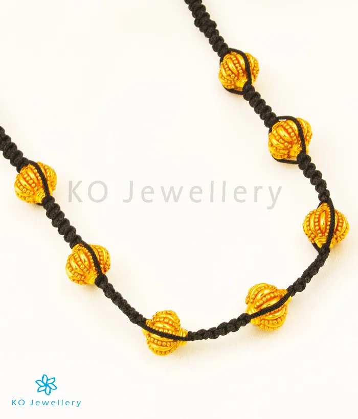 Jaipur Necklaces The Gulika Silver Thread Necklace Black