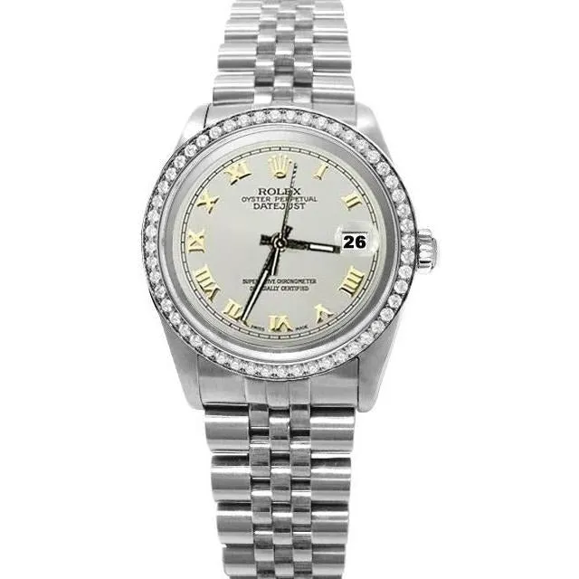 Jubilee Bracelet Ss Datejust Rolex Watch Gray Roman Dial Rolex QUICK SET GB Bracelets Jubilee Bracelet Ss Datejust Rolex Watch Gray Roman Dial Rolex QUICK SET GB Bracelets