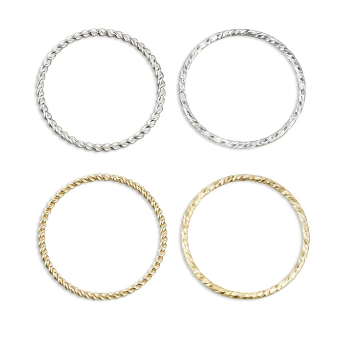 KS Rings Gold Filled Twisted Stacking Ring SIZE 7