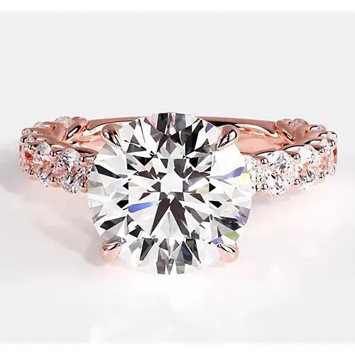 Lab Grown Diamond Engagement Ring 94 Carats Rose Gold Women Jewelry GB Rings Lab Grown Diamond Engagement Ring 94 Carats Rose Gold Women Jewelry GB Rings