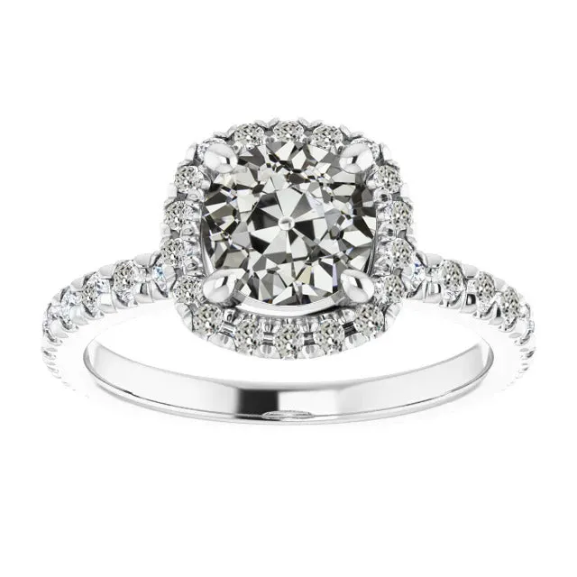 Ladies Halo Round Old Cut Natural Earth Mined Diamond Wedding Ring 6 Carats Gold HarryChadEntcom Rings Ladies Halo Round Old Cut Natural Earth Mined Diamond Wedding Ring 6 Carats Gold HarryChadEntcom Rings