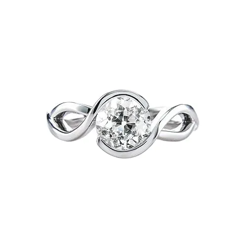 Ladies Solitaire Old Cut Round Natural Earth Mined Diamond Ring 1 Carat Twisted Style HarryChadEntcom Rings Ladies Solitaire Old Cut Round Natural Earth Mined Diamond Ring 1 Carat Twisted Style HarryChadEntcom Rings