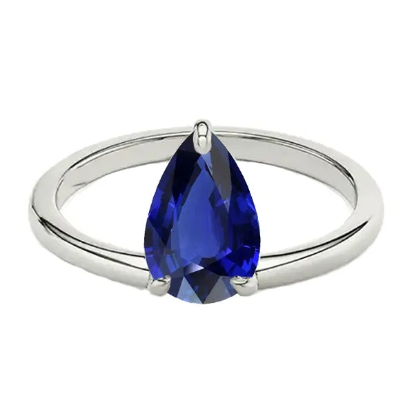 Ladies Solitaire Wedding Ring Pear Cut Blue Sapphire 250 Carats HarryChadEntcom Rings Ladies Solitaire Wedding Ring Pear Cut Blue Sapphire 250 Carats HarryChadEntcom Rings