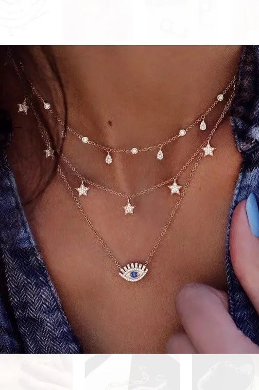 Layered Admiration Eye Necklace Ellison and Young Necklaces Layered Admiration Eye Necklace Ellison and Young Necklaces