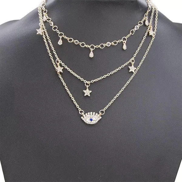 Layered Admiration Eye Necklace Ellison and Young Necklaces Layered Admiration Eye Necklace Ellison and Young Necklaces