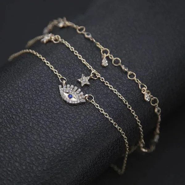 Layered Admiration Eye Necklace Ellison and Young Necklaces Layered Admiration Eye Necklace Ellison and Young Necklaces