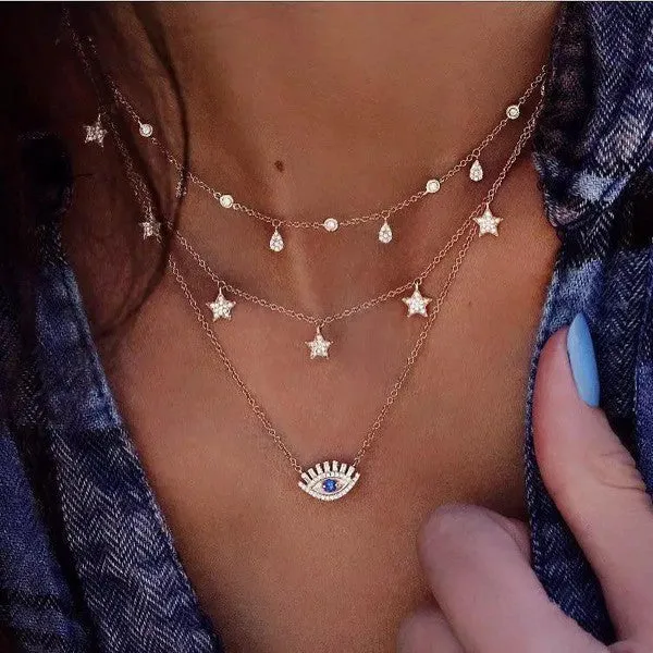 Layered Admiration Eye Necklace Ellison and Young Necklaces Layered Admiration Eye Necklace Ellison and Young Necklaces