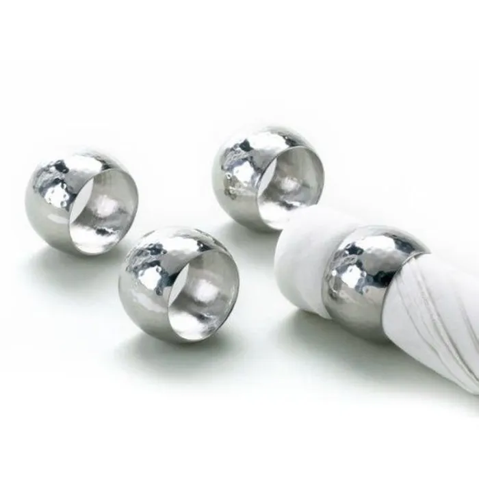 Leeber Leeber Napkin Ring Set of 4 Stainless Steel Rings