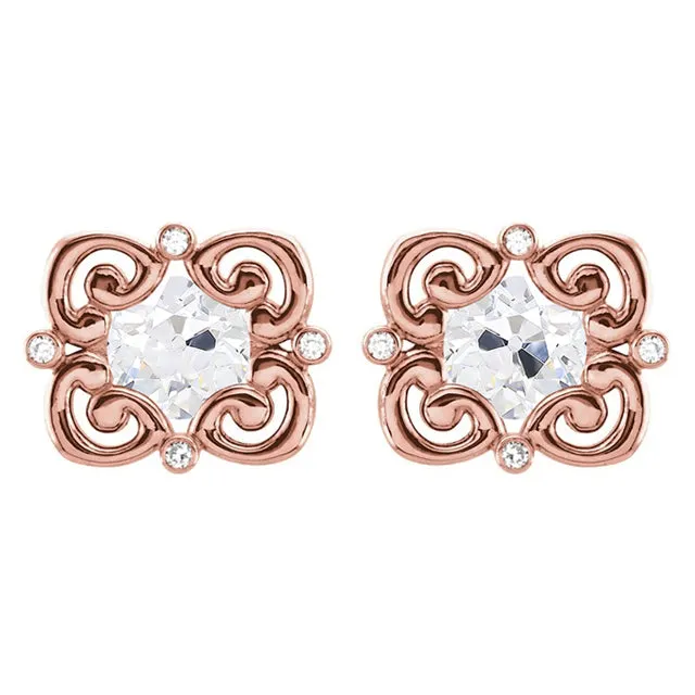 Natural Diamond Stylish Studs 325 Ct Old Miner Rose Gold Earrings HarryChadEntcom Earrings Natural Diamond Stylish Studs 325 Ct Old Miner Rose Gold Earrings HarryChadEntcom Earrings