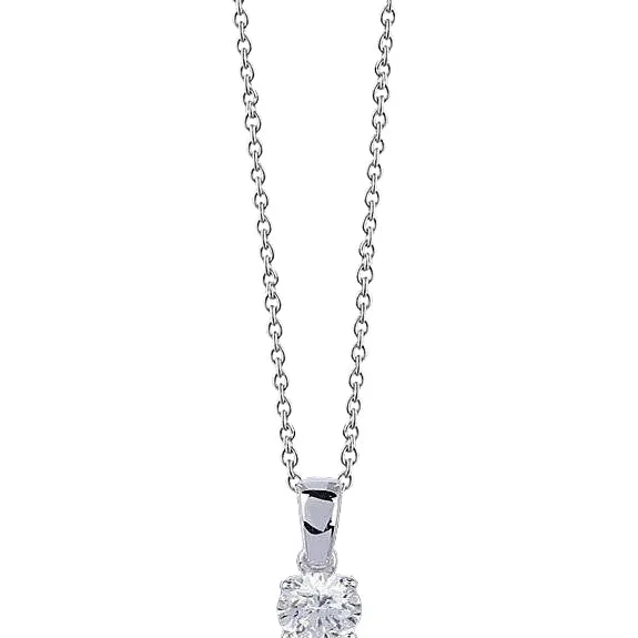 Necklaces GB Round Natural Earth Mined Diamond Pendant Solid White Gold Jewelry New 1 Carat Necklaces GB Round Natural Earth Mined Diamond Pendant Solid White Gold Jewelry New 1 Carat