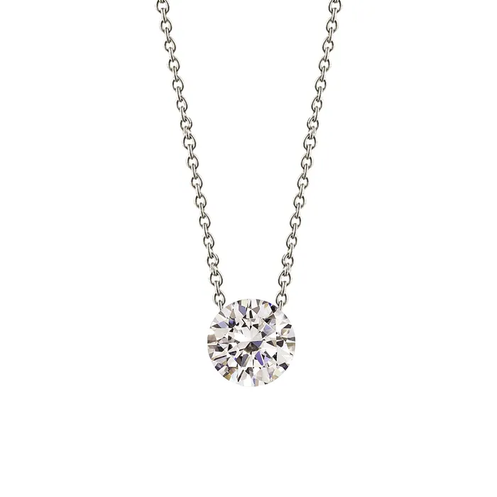 Necklaces GB Solitaire Round Natural Earth Mined Diamond Pendant 040 Carats White Gold 14K New Necklaces GB Solitaire Round Natural Earth Mined Diamond Pendant 040 Carats White Gold 14K New