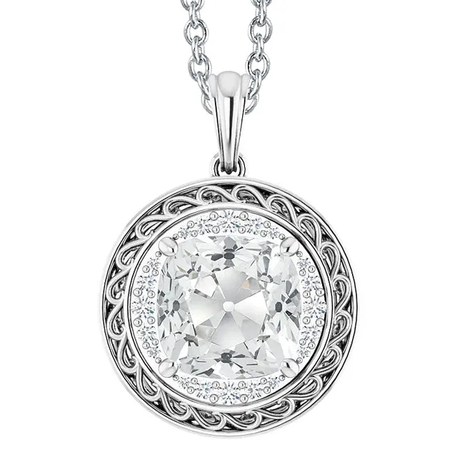 Necklaces HarryChadEntcom Halo Gold Genuine Natural Earth Mined Diamond Pendant Cushion Old Mine Cut With Chain 6 Carats Necklaces HarryChadEntcom Halo Gold Genuine Natural Earth Mined Diamond Pendant Cushion Old Mine Cut With Chain 6 Carats