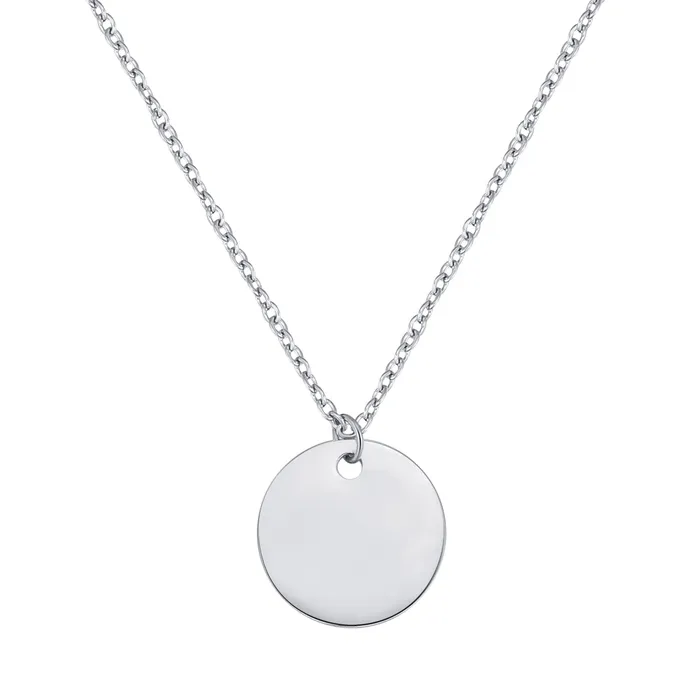 Necklaces Hey Happiness Circle Necklace Silver