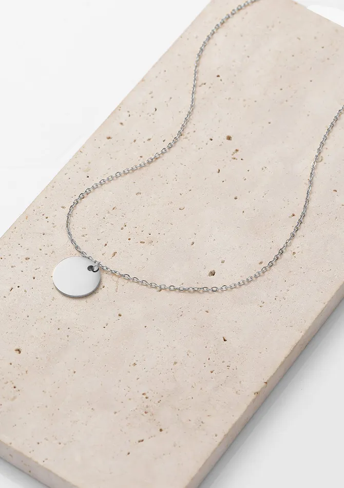 Necklaces Hey Happiness Circle Necklace Silver
