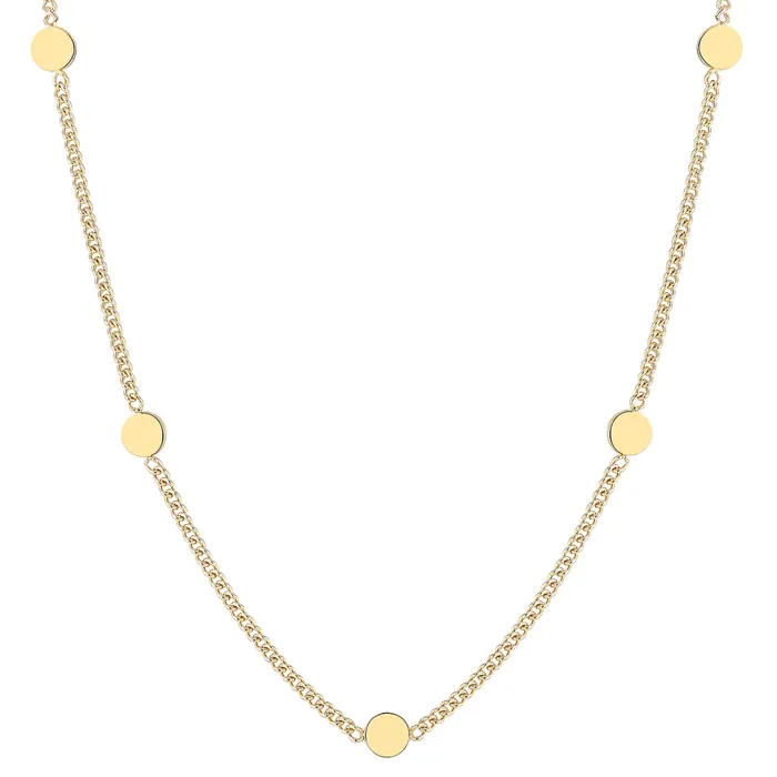 Necklaces Hey Happiness Small Circle Necklace Gold