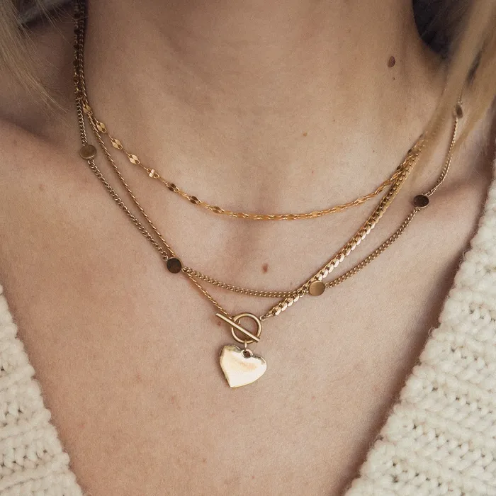 Necklaces Hey Happiness Small Circle Necklace Gold Necklaces Hey Happiness Small Circle Necklace Gold