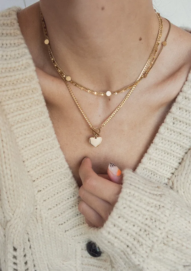Necklaces Hey Happiness Small Circle Necklace Gold Necklaces Hey Happiness Small Circle Necklace Gold