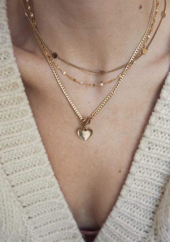 Necklaces Hey Happiness Small Circle Necklace Gold Necklaces Hey Happiness Small Circle Necklace Gold