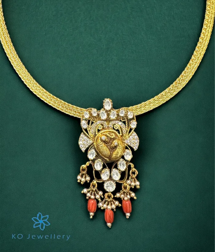 Necklaces Kundan The Pankaja Silver Choker Necklace
