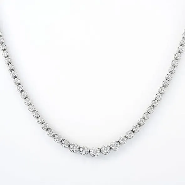 Necklaces Round Cut Natural Earth Mined Diamond Tennis Necklace White Gold Fine Jewelry 6 Ct GB Necklaces Round Cut Natural Earth Mined Diamond Tennis Necklace White Gold Fine Jewelry 6 Ct GB